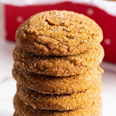a stack of healthy gingersnap cookies