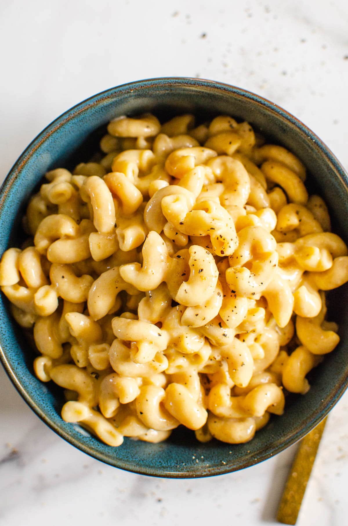 Instant pot mac and cheese served in a bowl.
