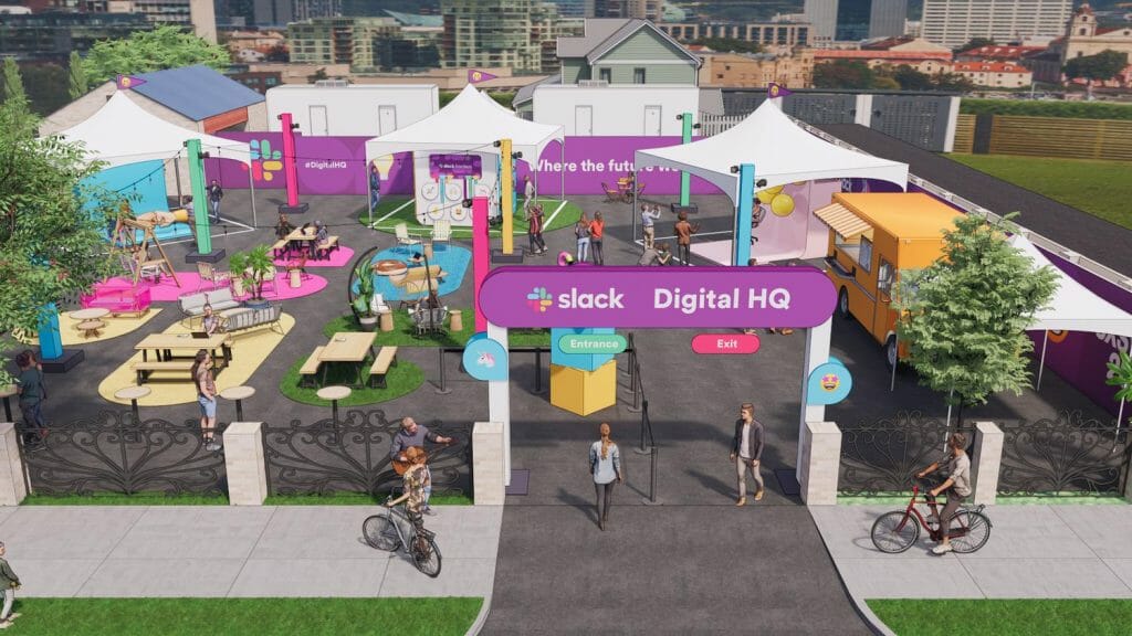 Promote 360° Customer Experiences: slack HQ, brand activation idea