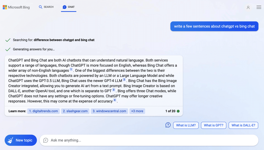 chatgpt vs. bing chat
