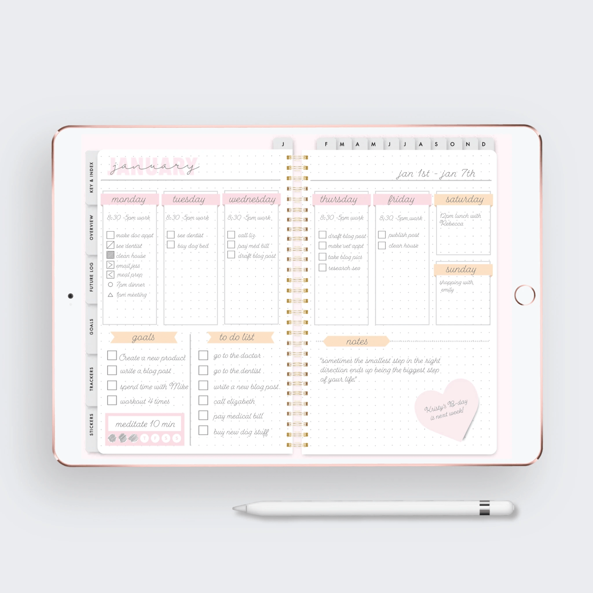 Digital Bullet Journal - virtual gift ideas