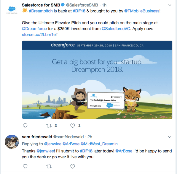 Salesforce Dreamforce #DF18 Twitter