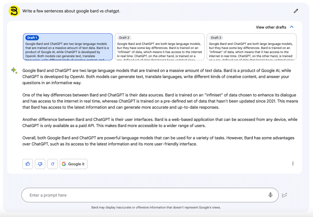 google bard vs chatgpt